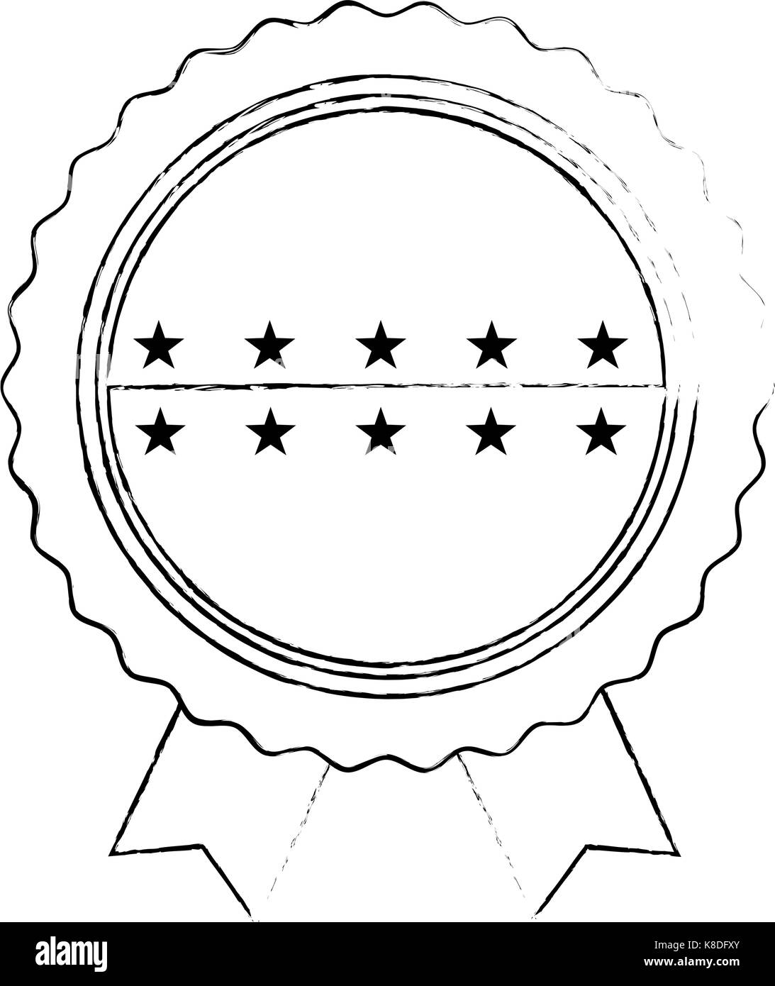 united states of america seal with ribbon vector illustration design ...