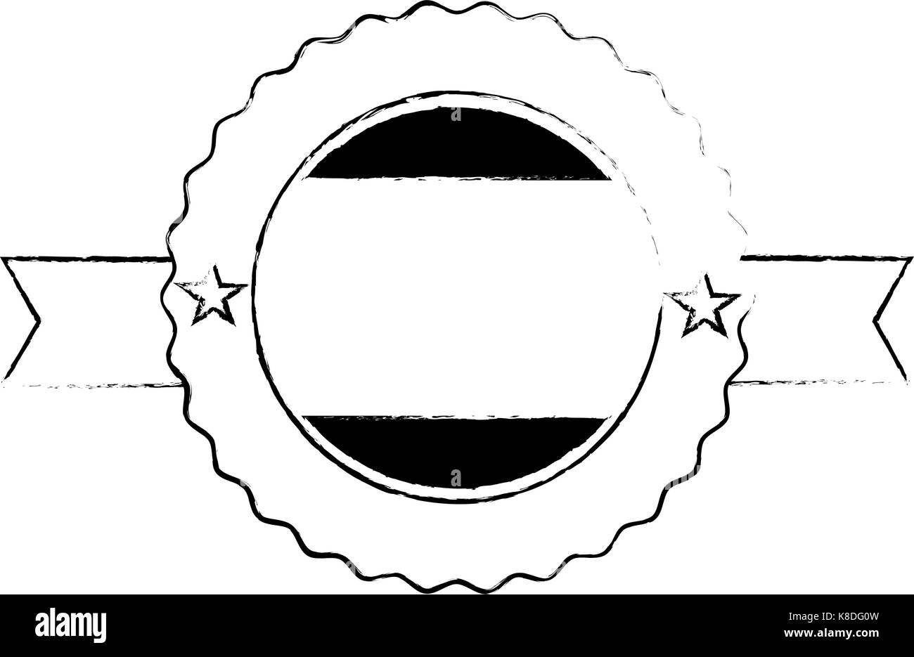 united states of america seal with ribbon vector illustration design ...
