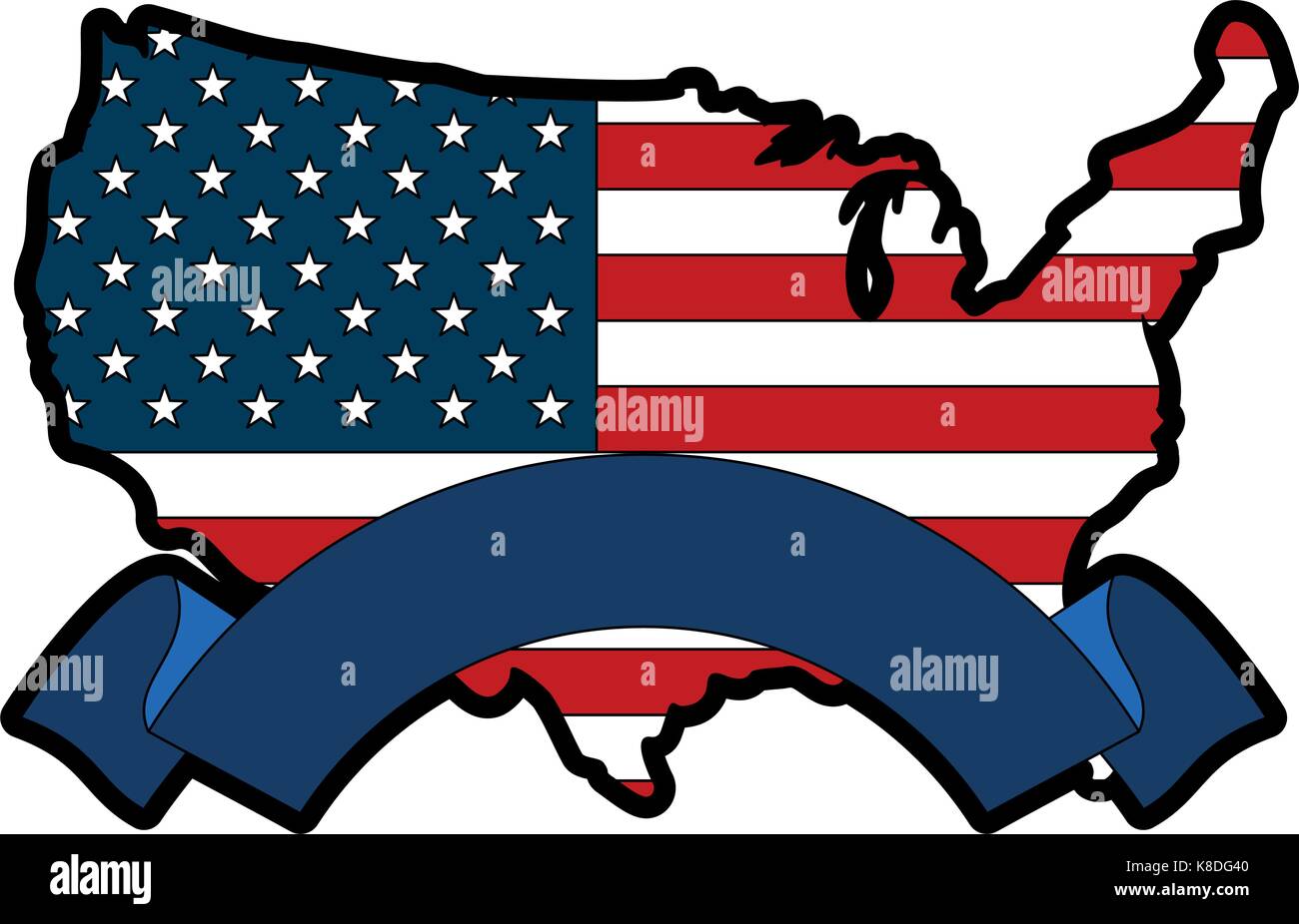 united states of america map vector illustration design Stock Vector ...