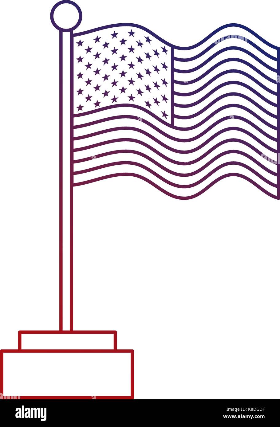 united states of america flag vector illustration design Stock Vector ...