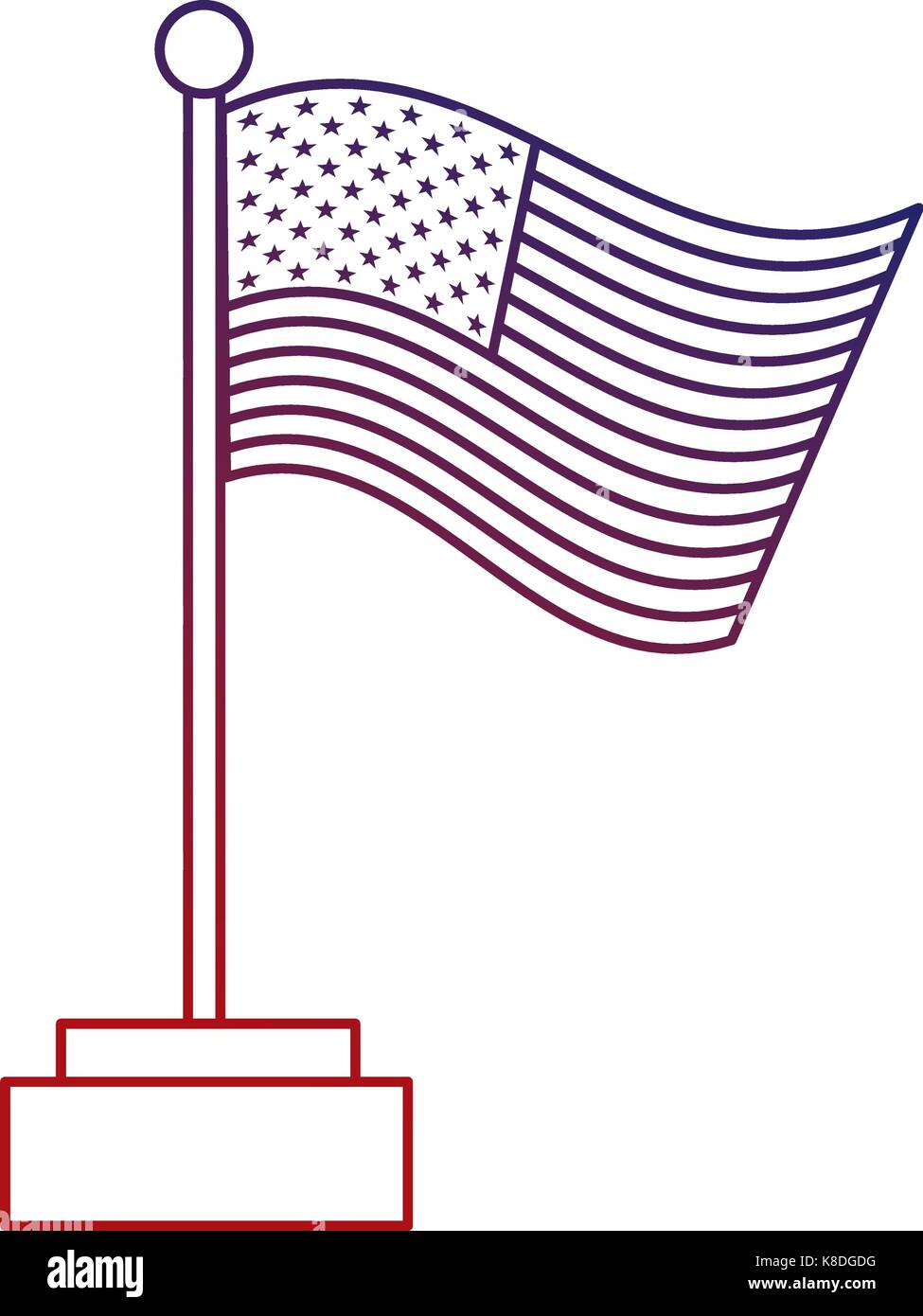 united states of america flag vector illustration design Stock Vector ...