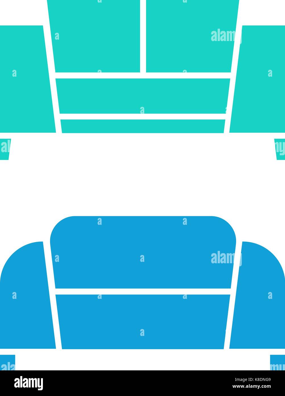 two green and blue sofas Stock Vector Image & Art Alamy