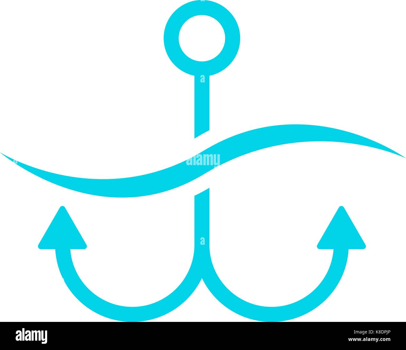 blue anchor on white background Stock Vector Image & Art Alamy