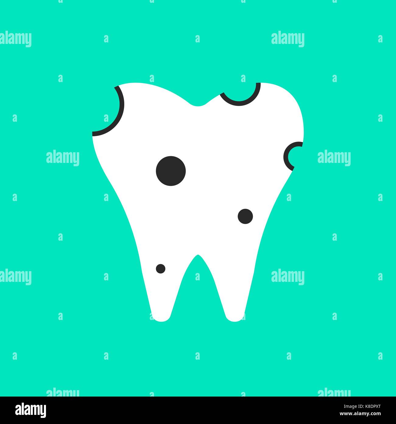 holey white tooth icon Stock Vector Image & Art - Alamy