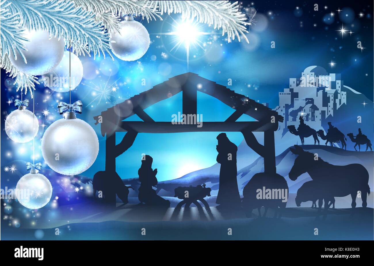 Nativity Christmas Abstract Background Stock Vector Image & Art - Alamy