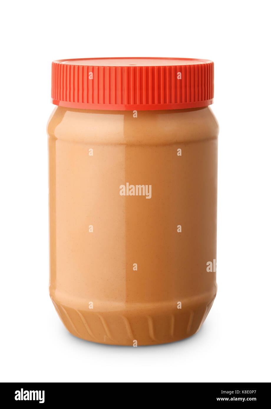 Jar and knife with creamy peanut butter on white background Stock Photo by  ©NewAfrica 193150800