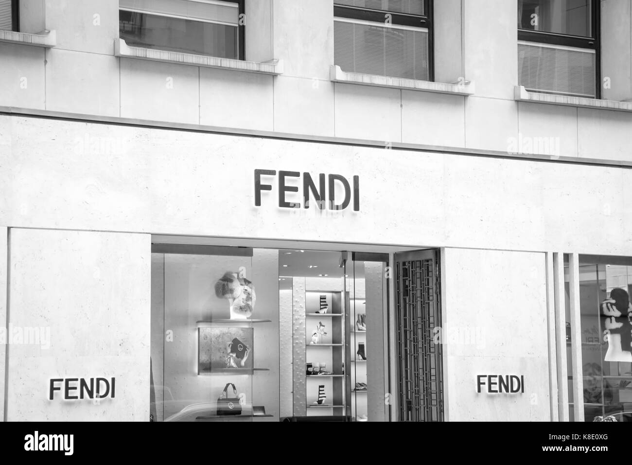 Fendi And Louis Vuitton Windows Strore In Rue Montaigne Paris Stock Photo -  Download Image Now - iStock