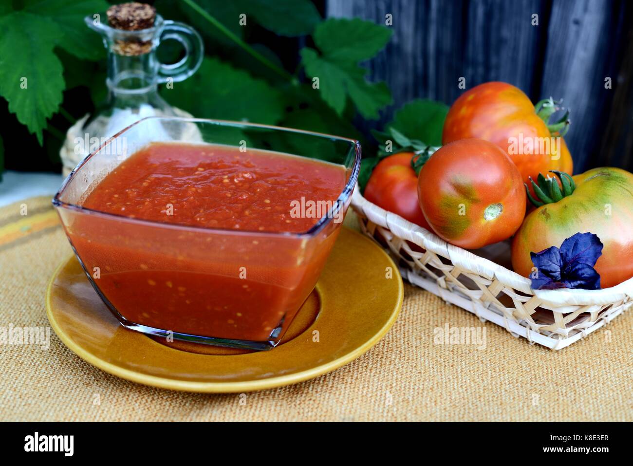 Homemade tomato sauce Stock Photo