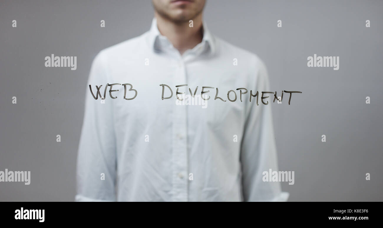 Web Developing Man Development brainstorming communication graphic hi-res stock ...