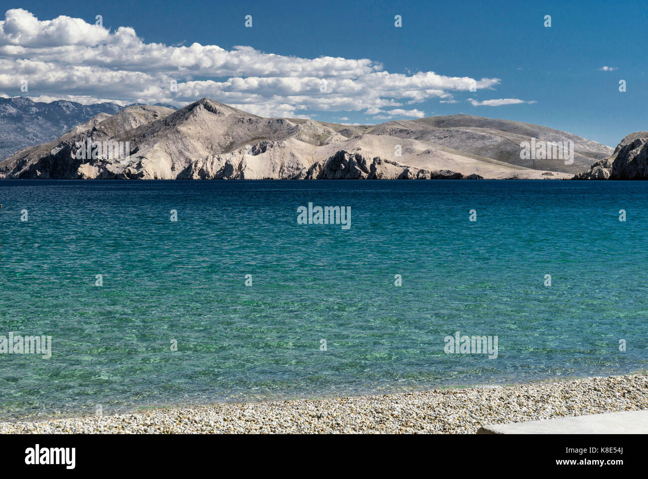 Croatia, Kvarner bay, island Privic in the view of Baska, Kroatien, Kvarner Bucht, Insel Privic in der Ansicht von Baska Stock Photo