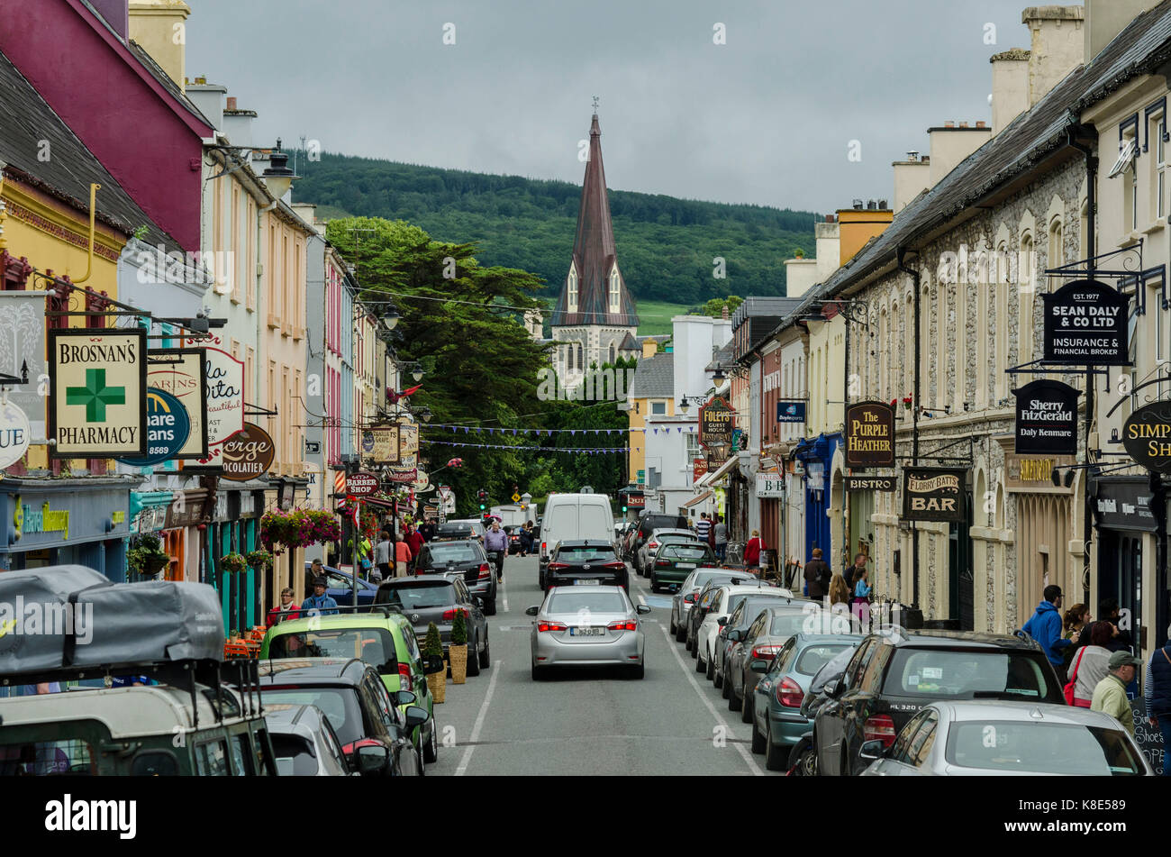 Ireland, Henry Street in Kenmare, Irland Stock Photo