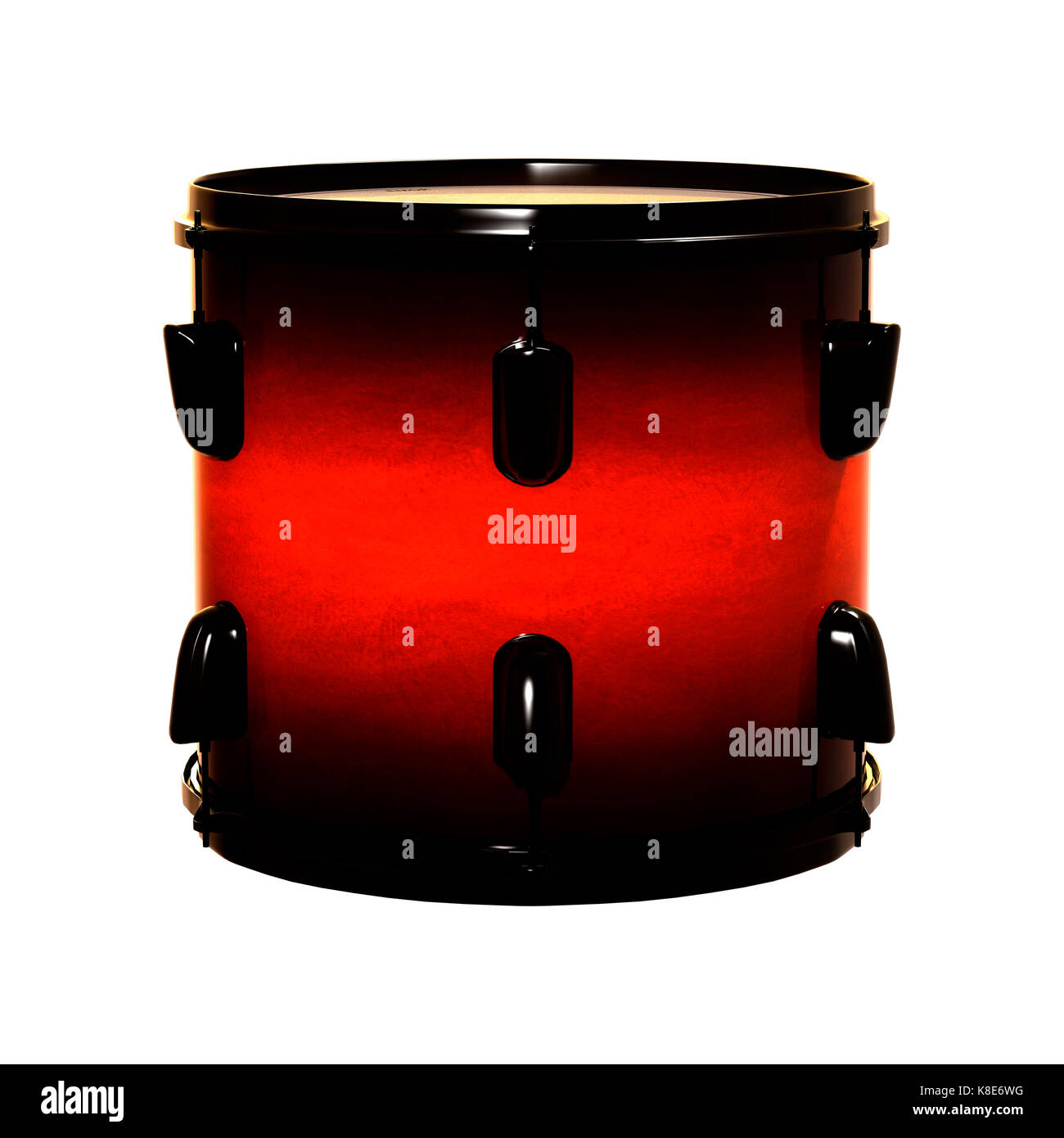 3D rendering of a tom tom drum isolated on white background Stock Photo