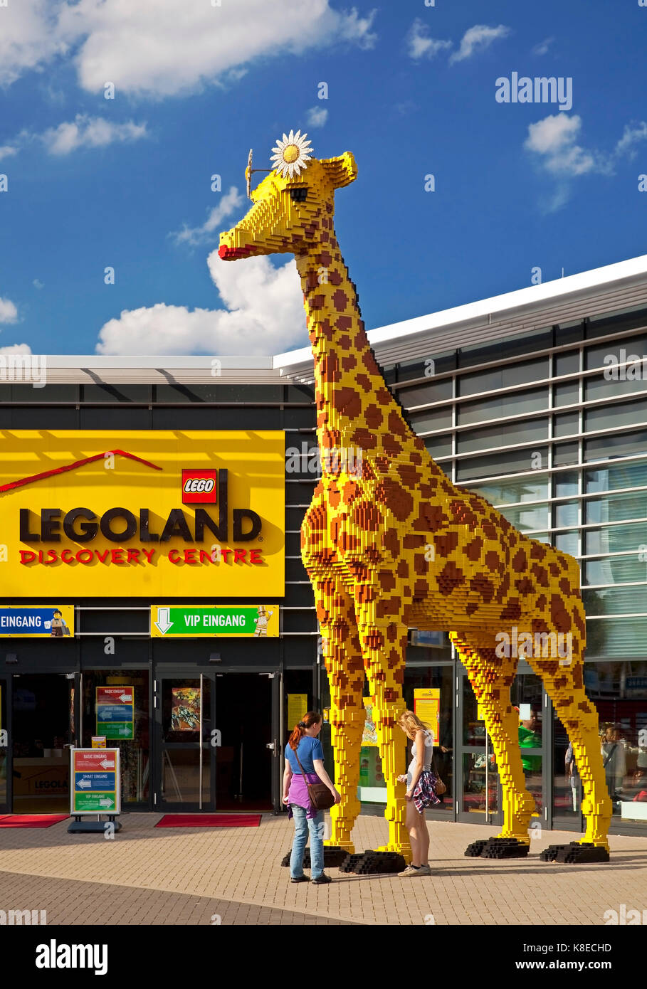 Lego-Giraffe in front of the Legoland Discovery Centre, Oberhausen, Ruhr  Area, North Rhine-Westphalia, Germany Stock Photo - Alamy