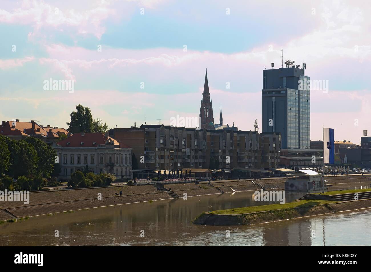 Panorama of city Osijek Stock Photo