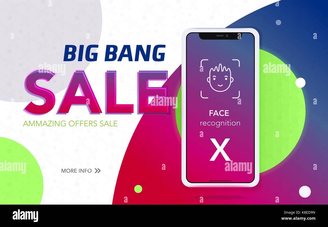 iphone X Sale Banner Stock Vector