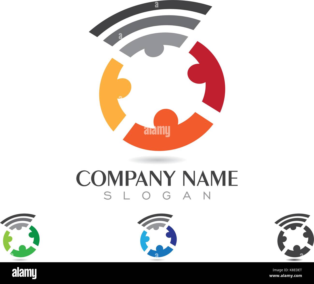 Community, network and social icon design template Stock Vector Image ...