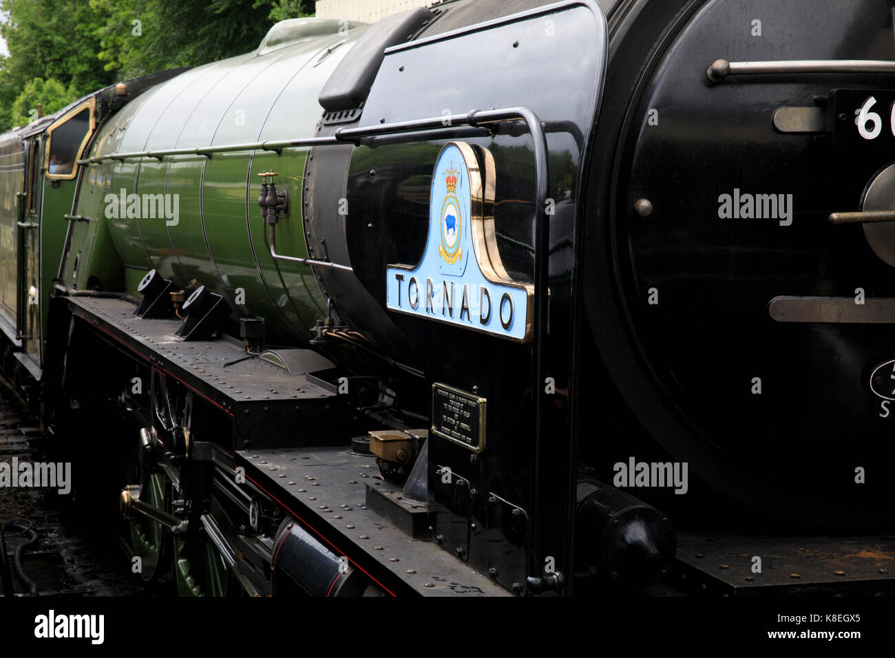 Tornado Steam Locomotive in Cornwall Stock Photo