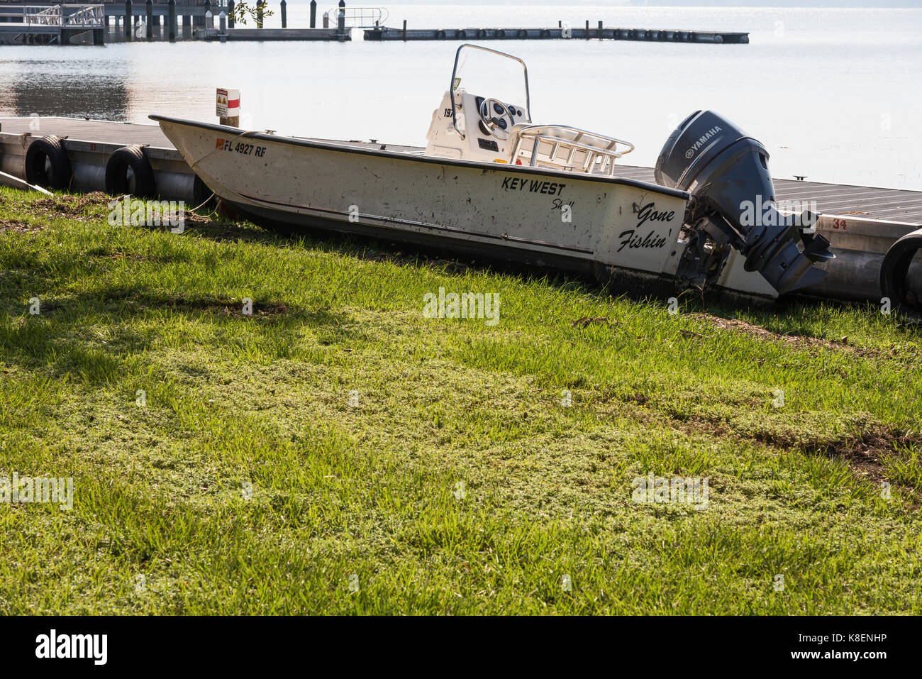 Boats damaged from Hurricane Irma in Tavares, Florida Stock Photo Alamy