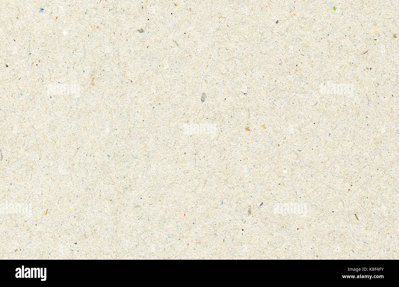 Beige recycled horizontal note paper texture, light background. Stock Photo