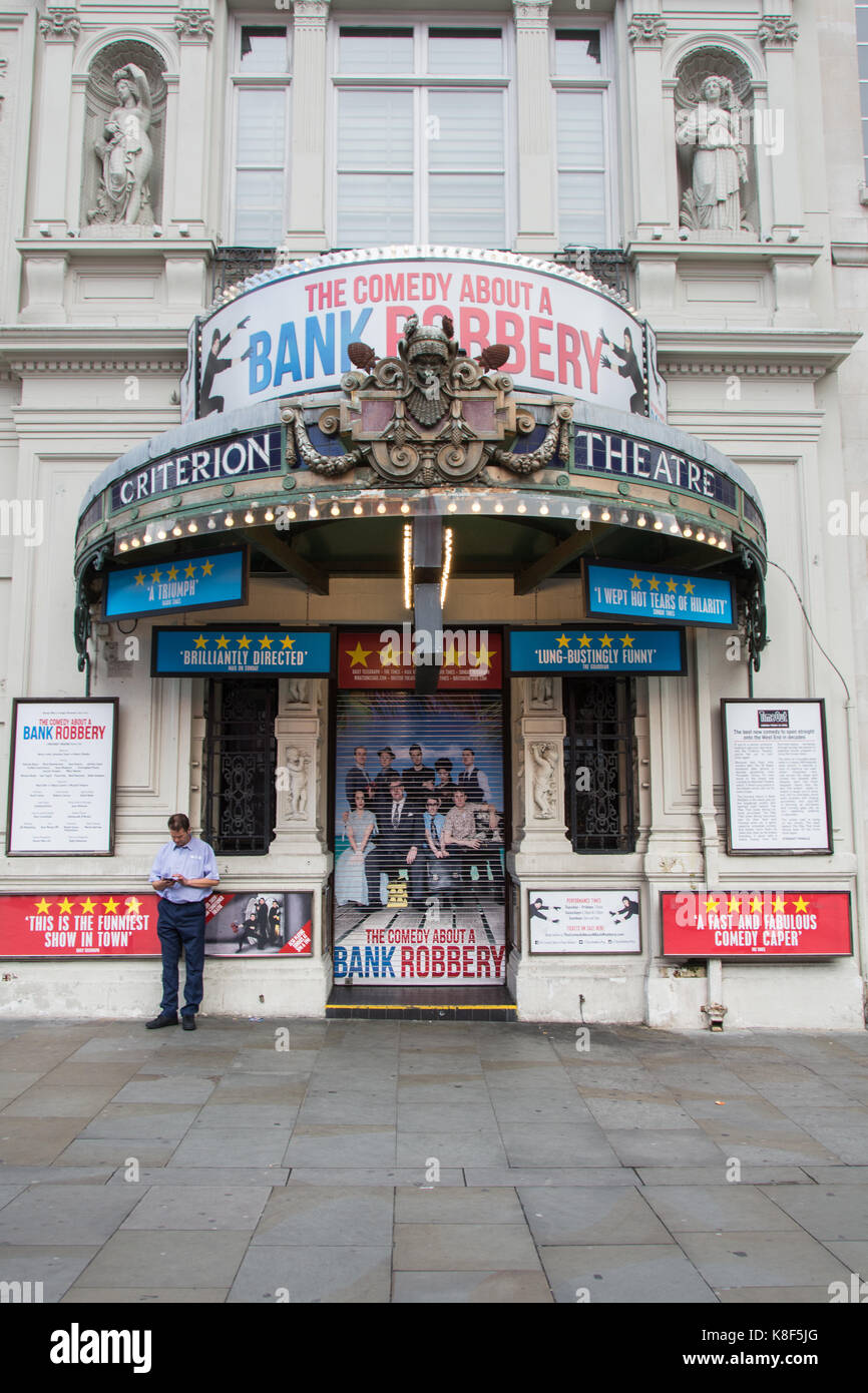 The exterior of the Criterion Theatre in Piccadilly Circus in London's West End. Stock Photo