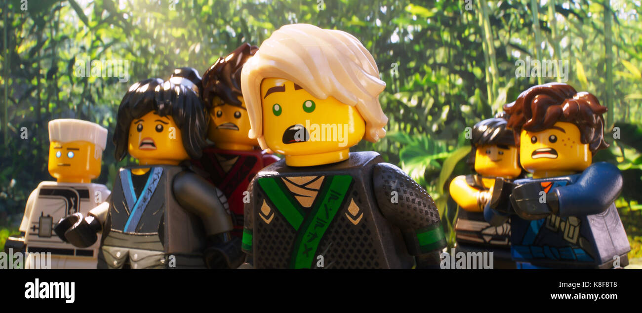 THE LEGO NINJAGO MOVIE from left Zane voice Zach Woods Nya voice Abbi Jacobson Kai voice Michael Pena Lloyd voice Dave Franco Cole voice Fred Armisen Jay voice Kumail Nanjiani 2017. Warner