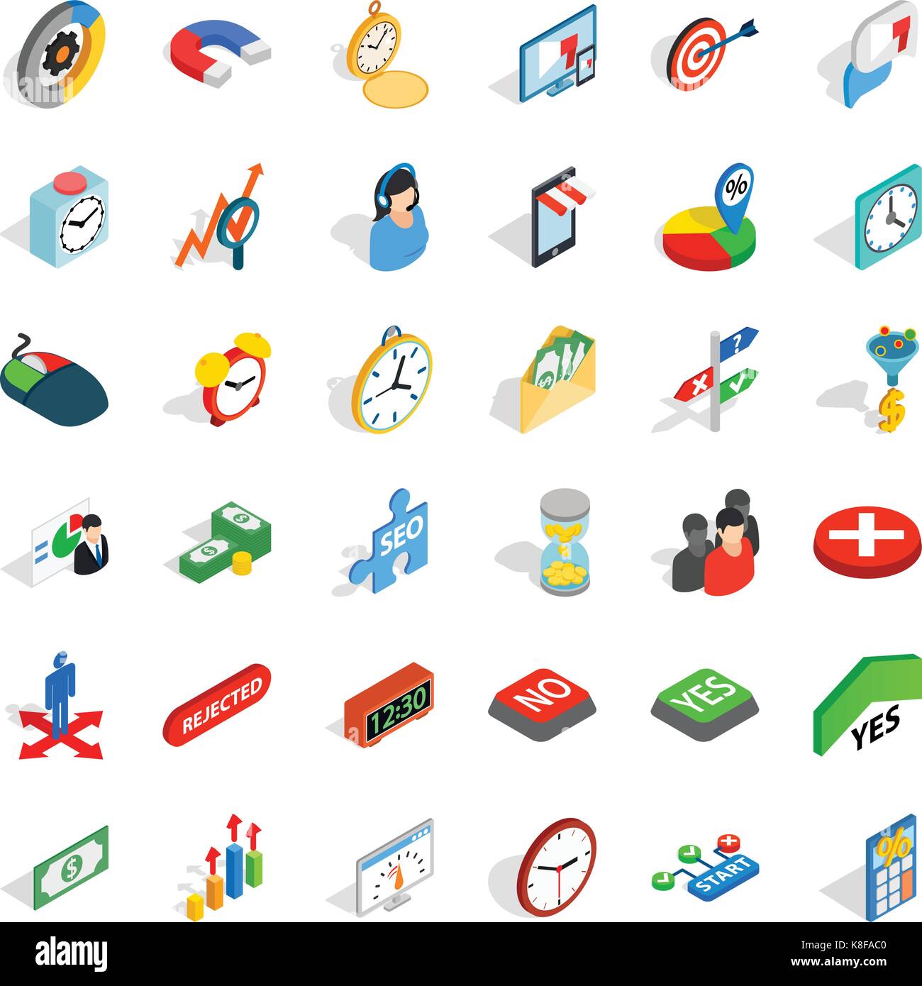 Teamwork icons set, isometric style Stock Vector Image & Art - Alamy