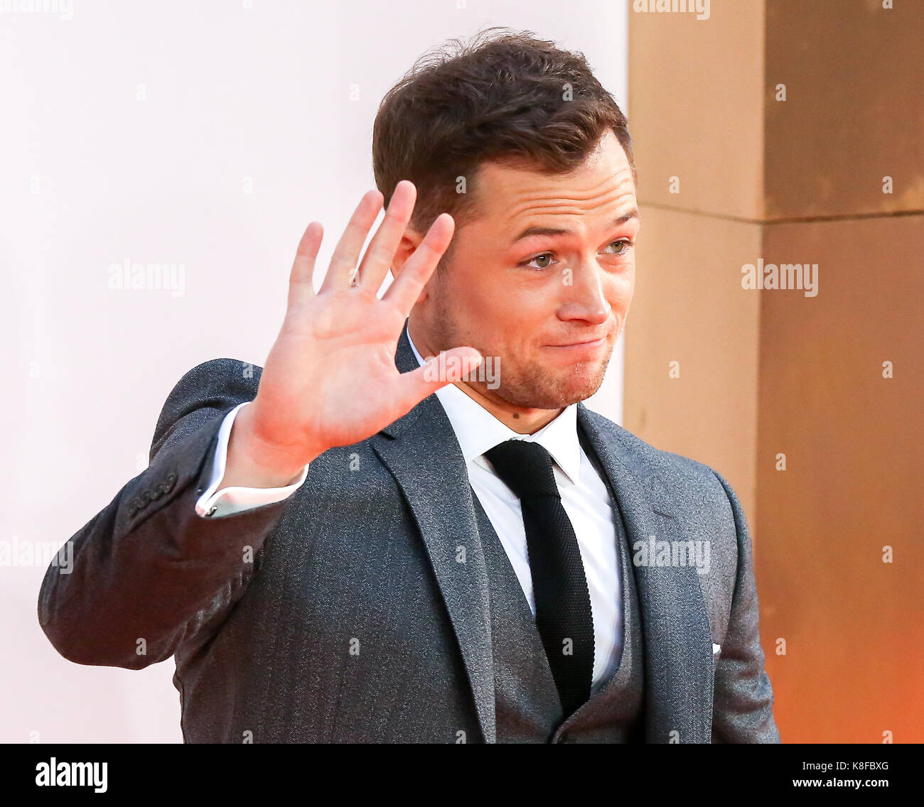 Leicester Square. London, UK. 18th Sep, 2017. Taron Egerton arriving at the  Kingsman: The Golden Circle world premiere in London. Credit: Dinendra  Haria/Alamy Live News Stock Photo - Alamy