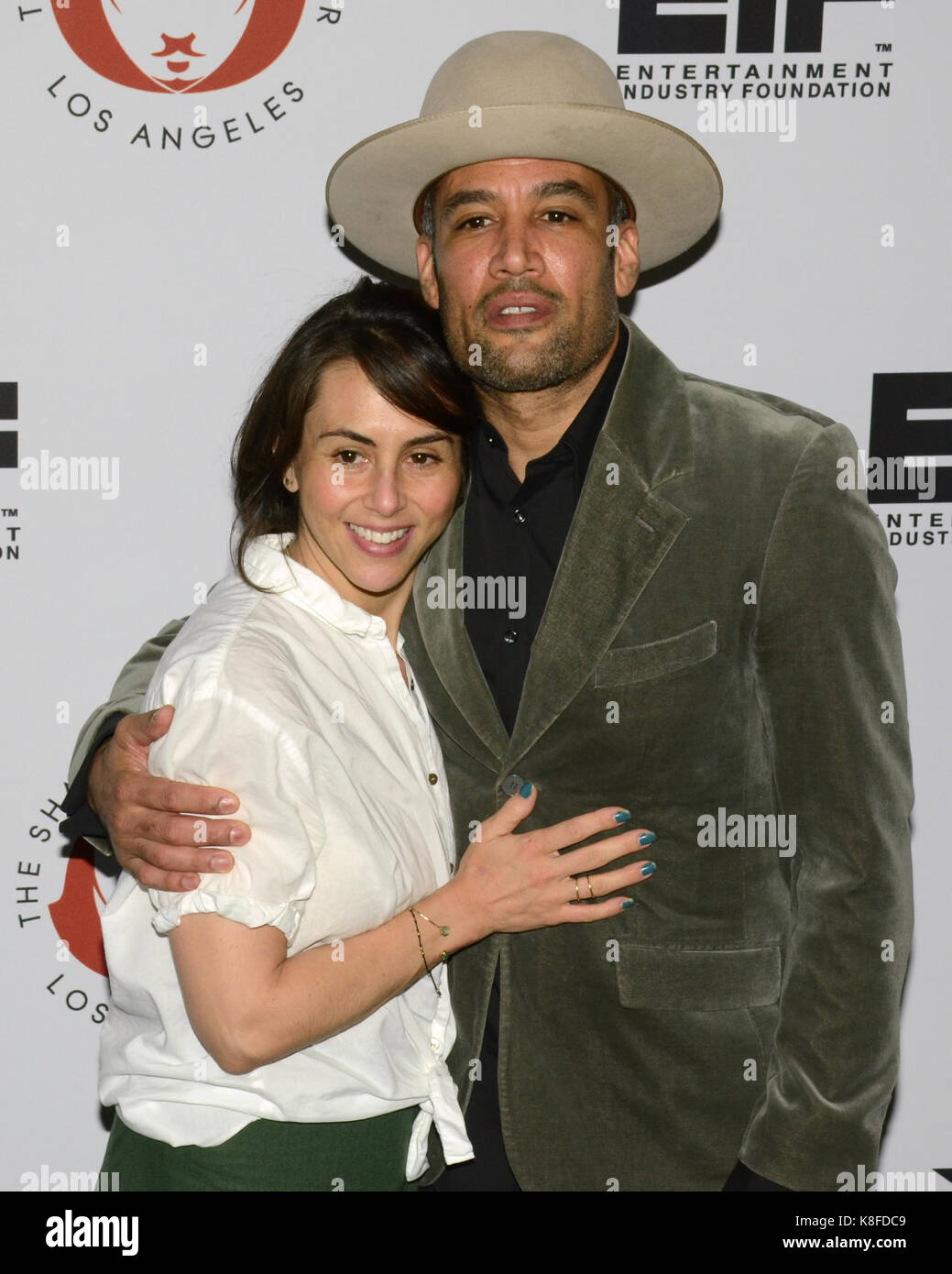 Westwood, USA. 18th Sep, 2017. Jaclyn Matfus and Ben Harper attends the