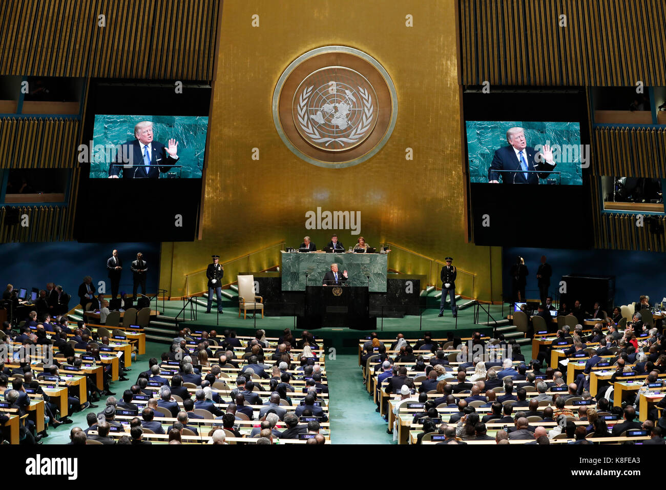 United Nations Un Headquarters In New York 19th Sep 2017 Us President Donald Trump Speaks 