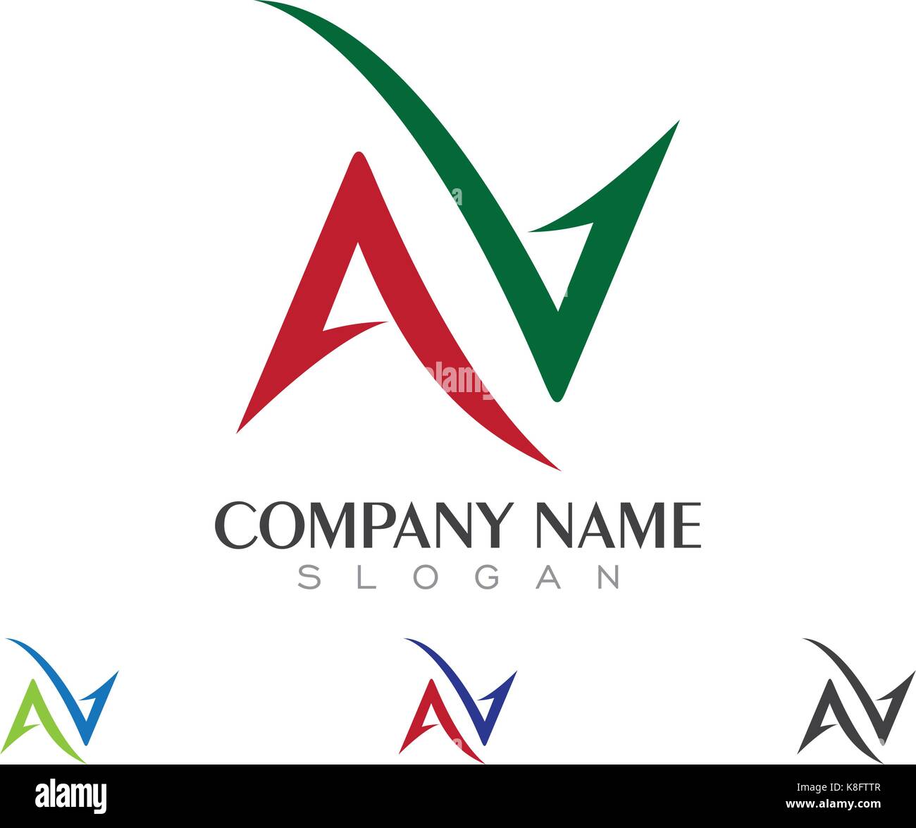 A Letter Logo Business Template Vector icon Stock Vector Image & Art ...