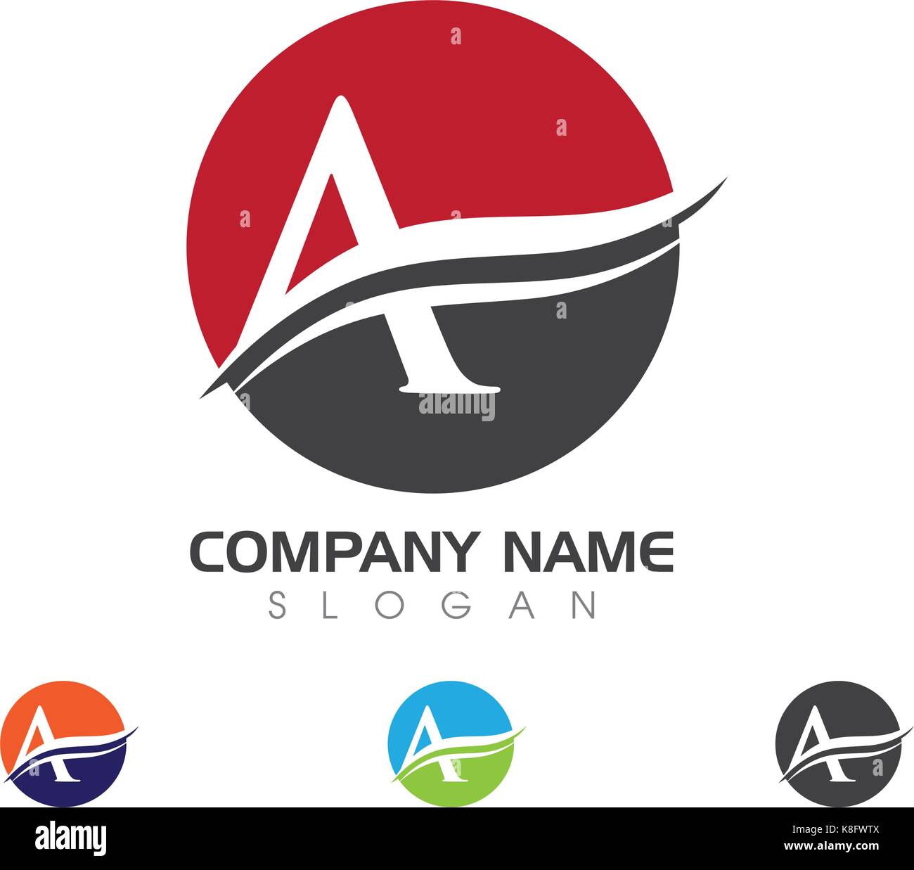 A Letter Logo Business Template Vector icon Stock Vector Image & Art ...