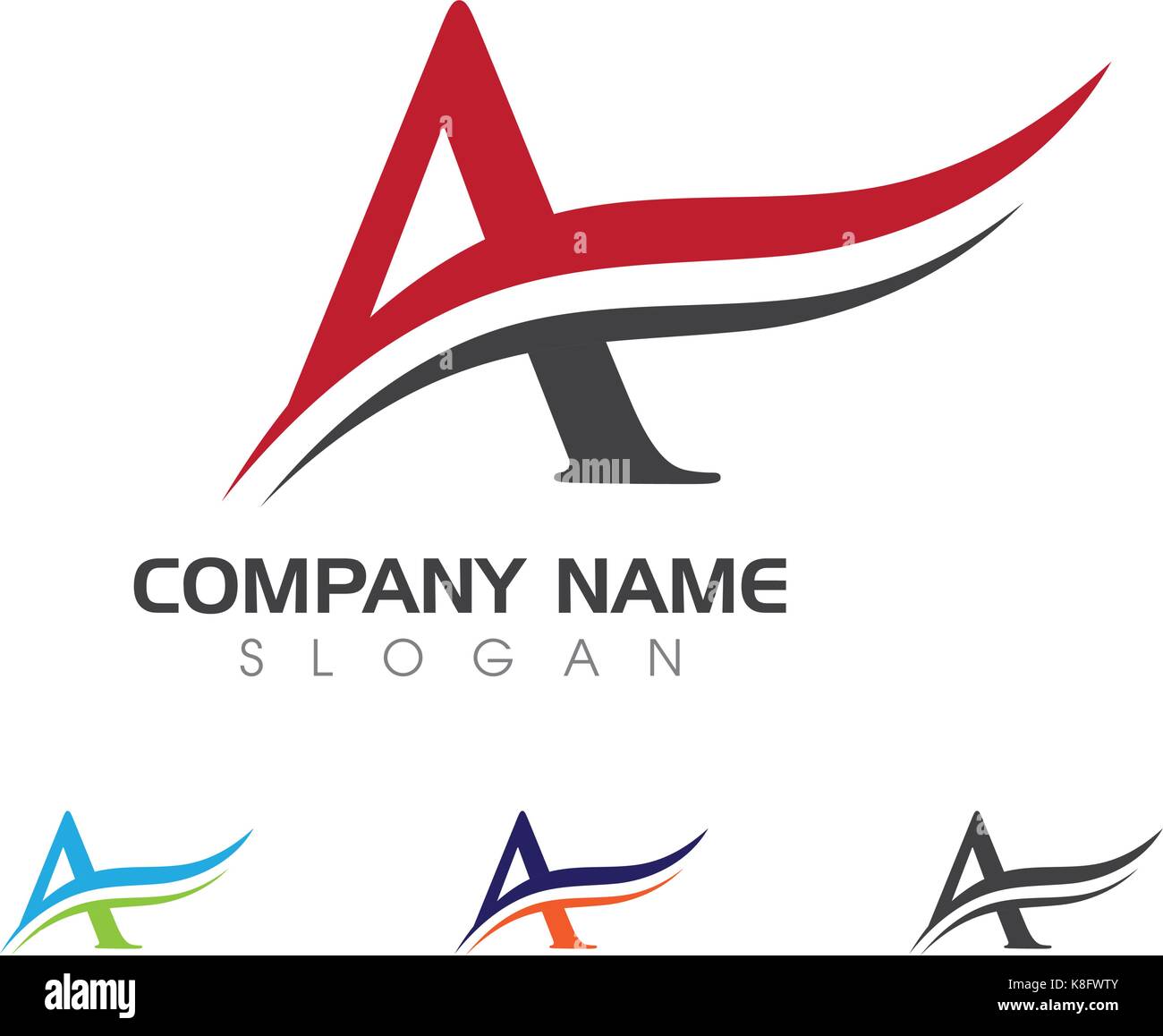 A Letter Logo Business Template Vector icon Stock Vector Image & Art ...
