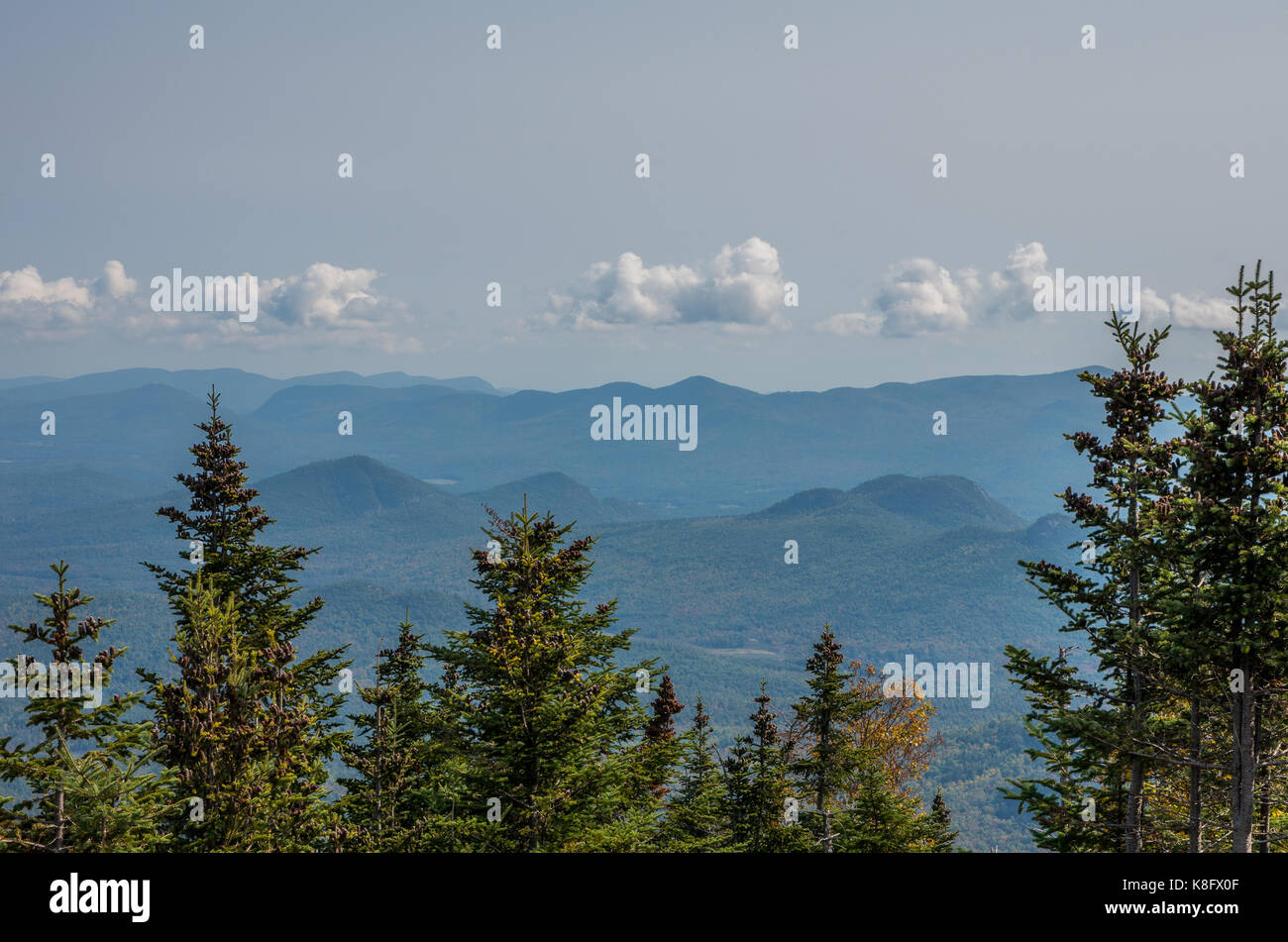 view of the Adirondack mountains from the summit of Little Whiteface in