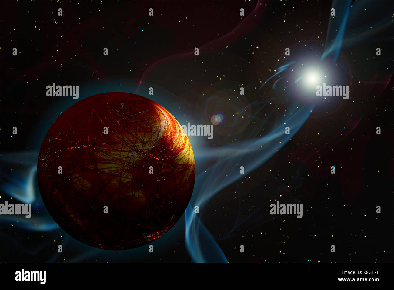 Gamma Ray Burst Doomsday Event Stock Photo
