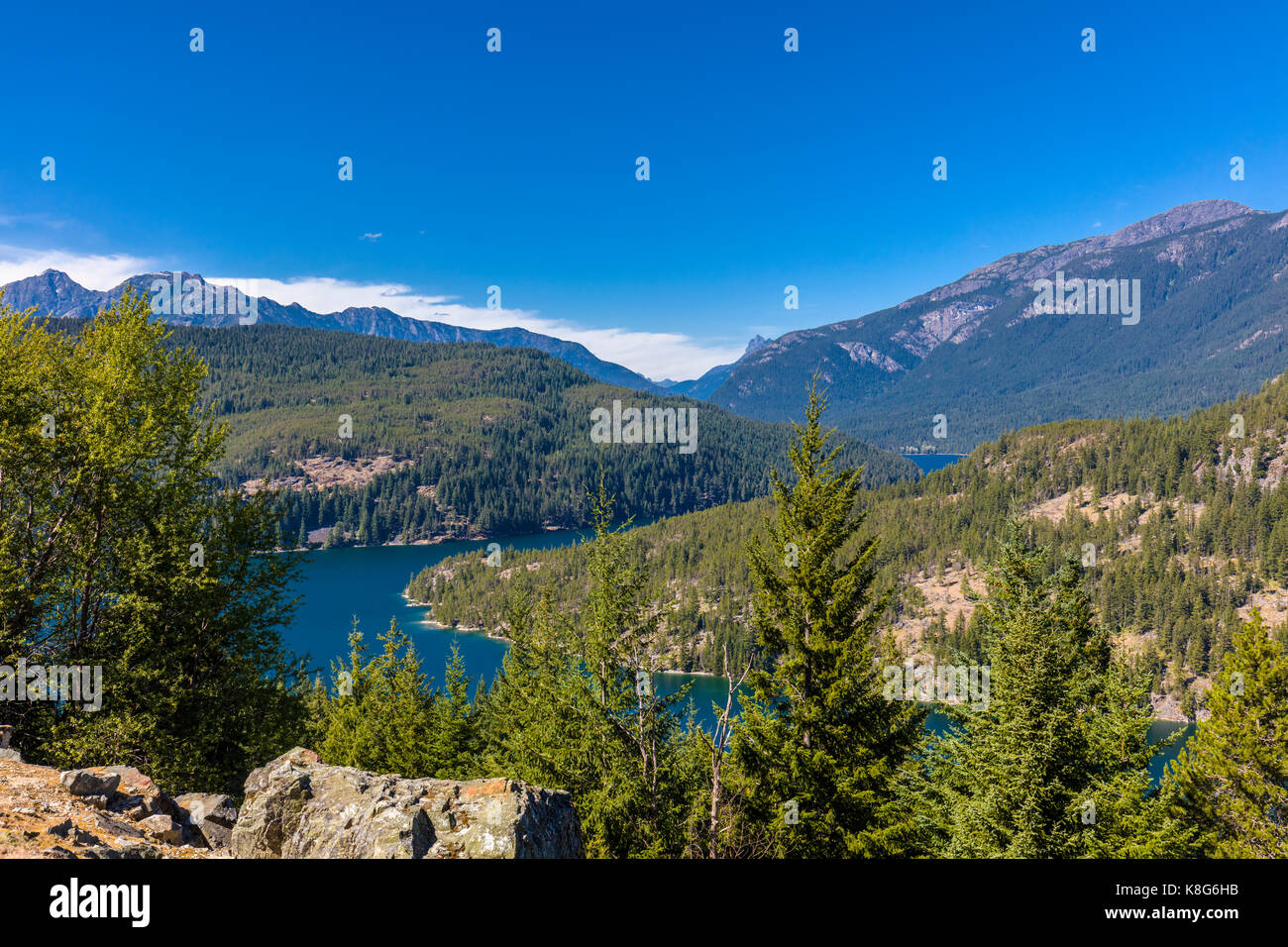 Ross Lake in North Cascades National Park in Northwest Washington State Stock Photo