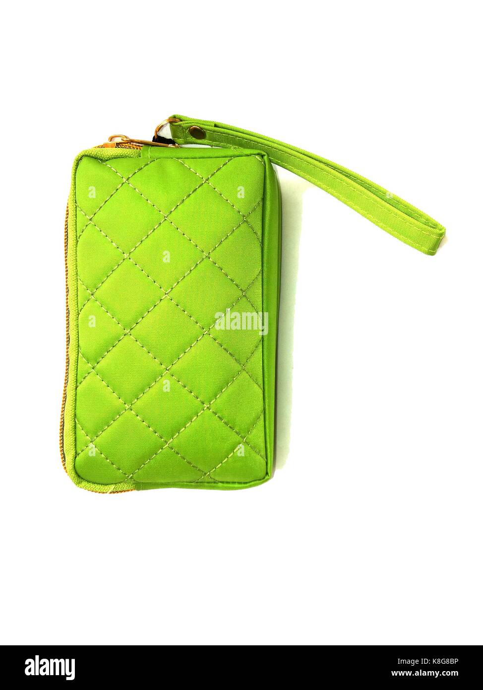 green purse on isolated Stock Photo Alamy