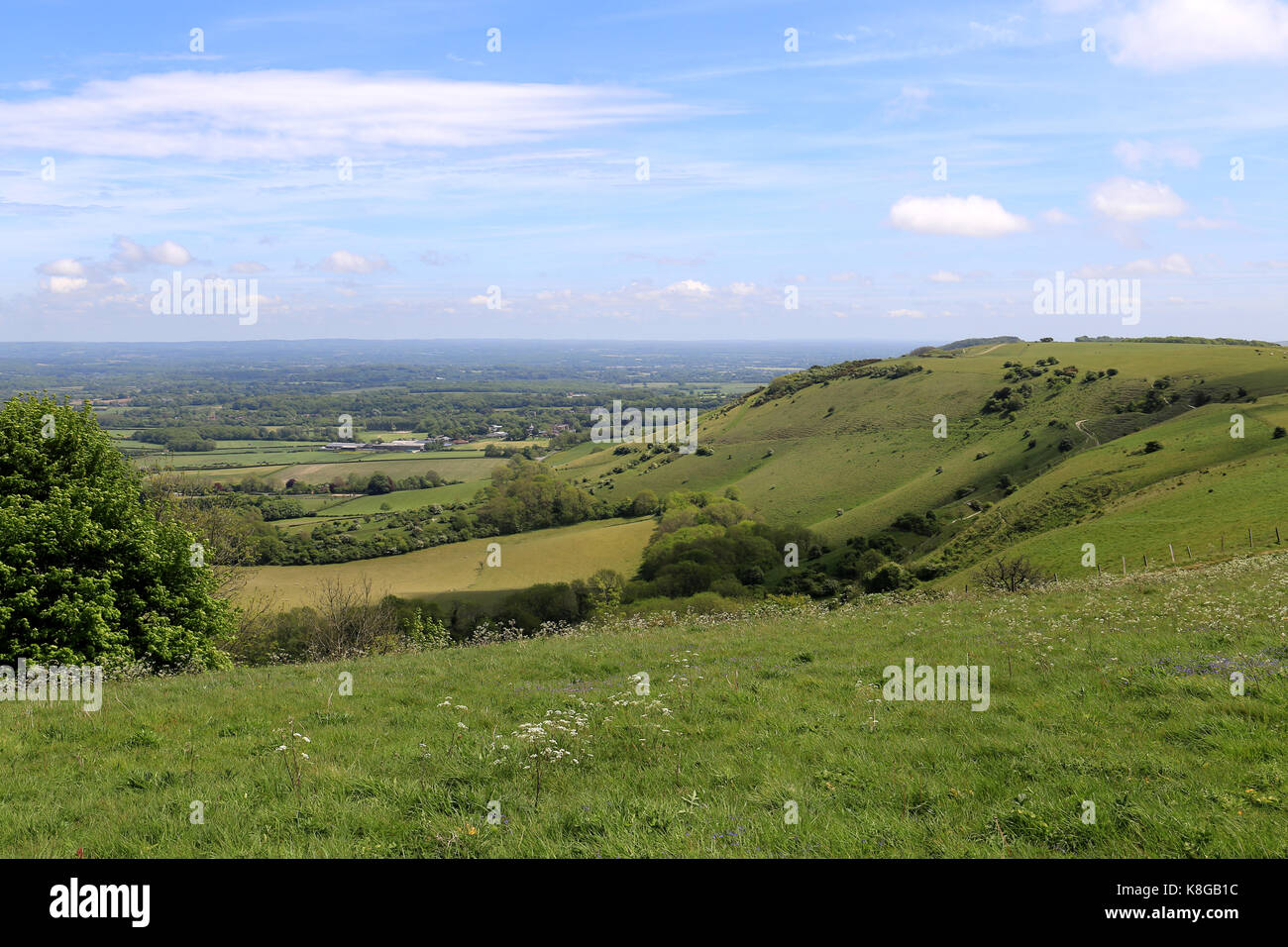 Ditchling Beacon, East Sussex, UK Stock Photo