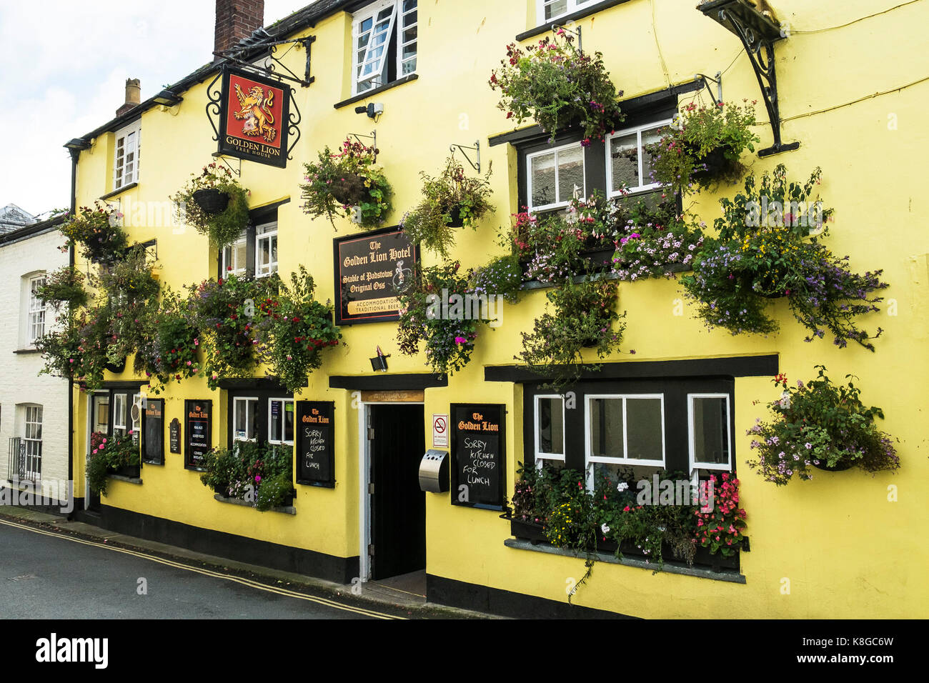 Historic pub the historic Golden Lion public house in Padstow on the