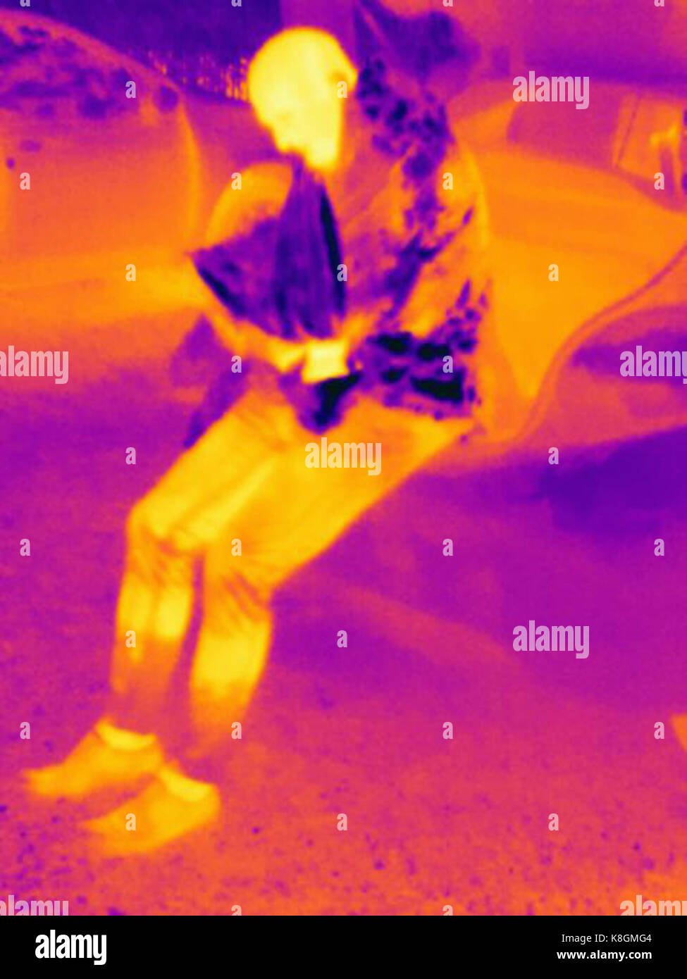 Thermal image illustrating people smuggling Stock Photo Alamy