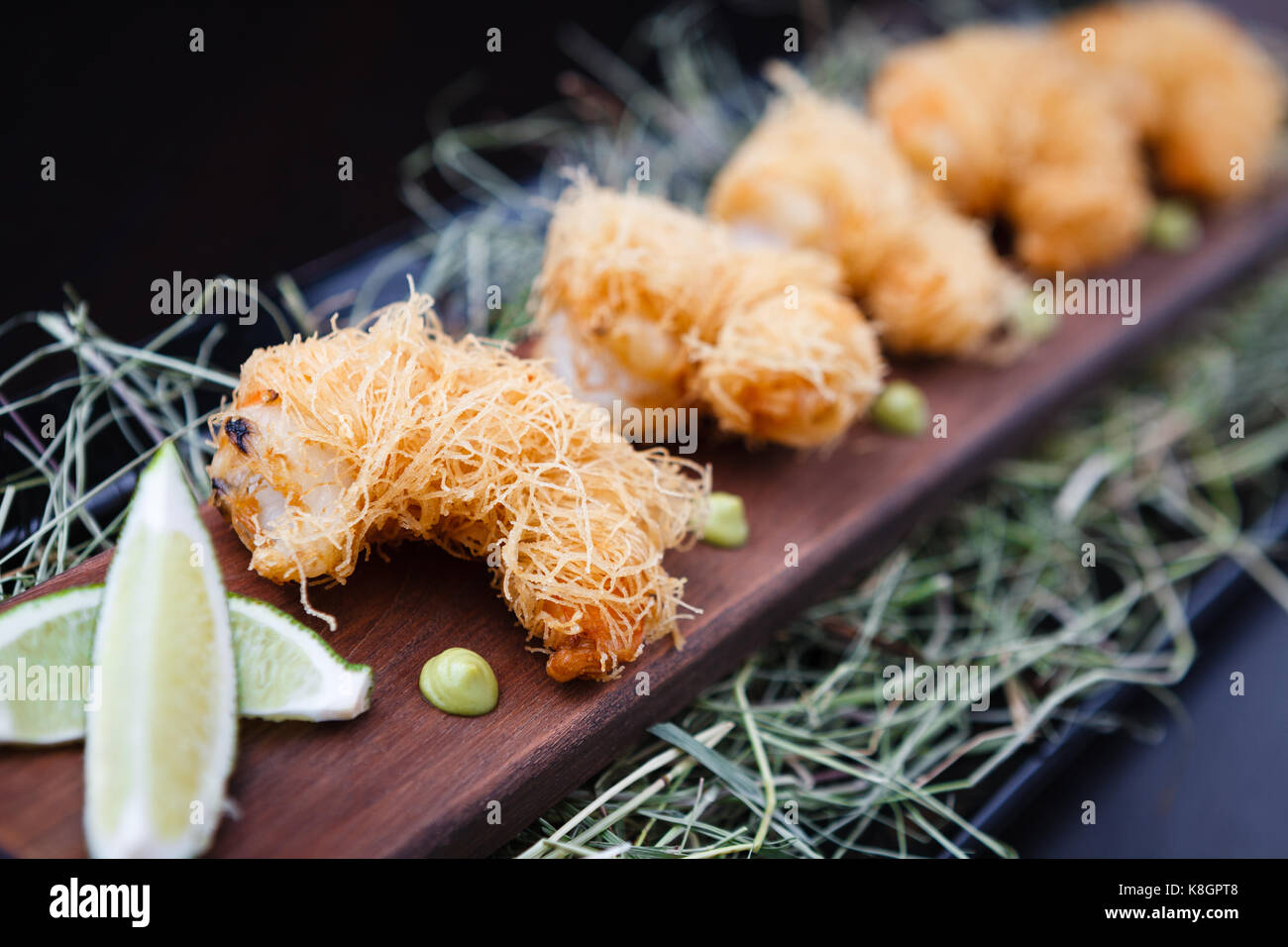 Spring rolls with shrimp Stock Photo