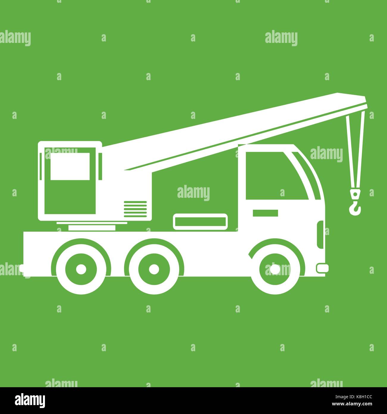 Truck mounted crane icon green Stock Vector Image & Art - Alamy