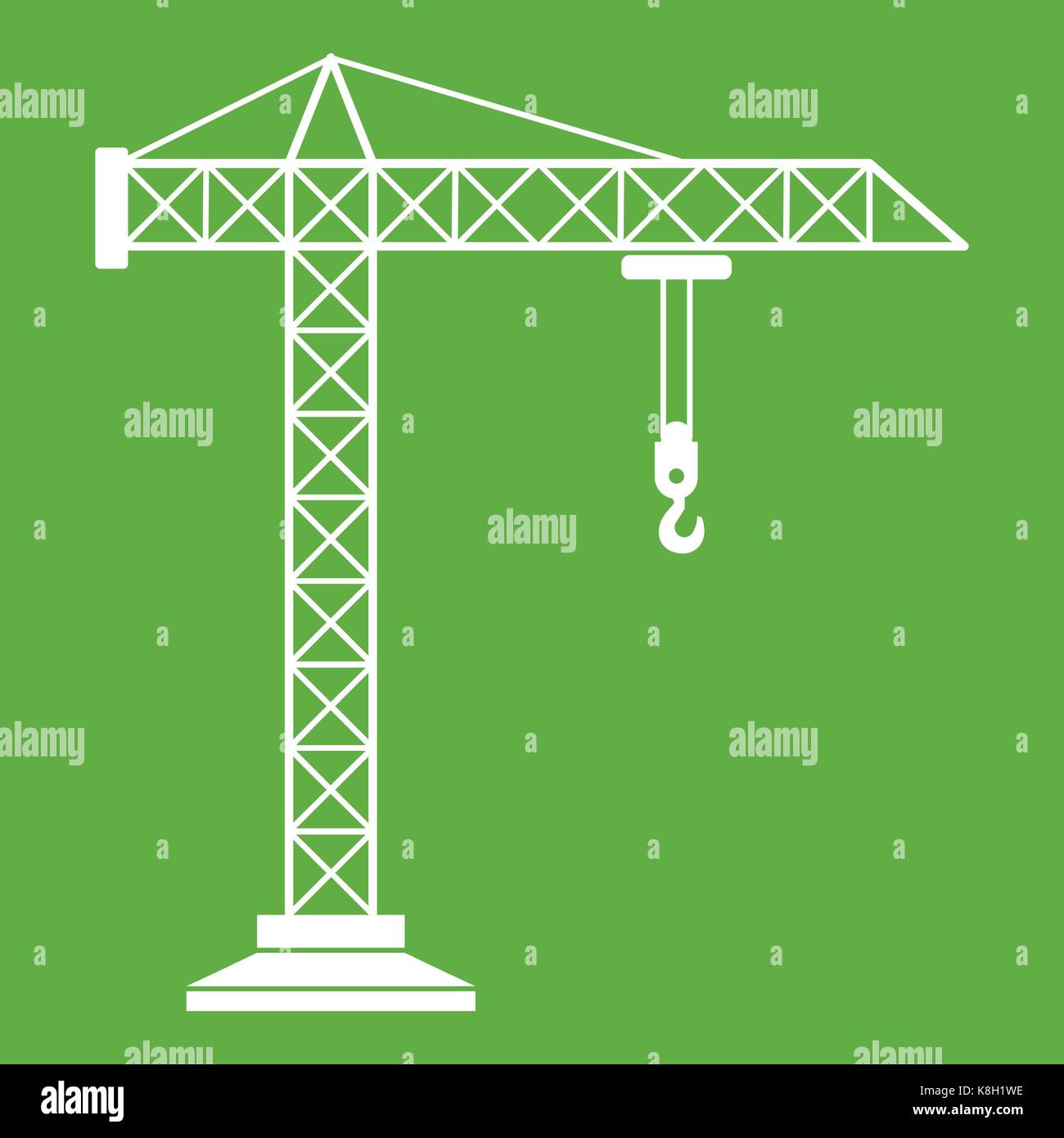 Green tower crane Stock Vector Images - Alamy