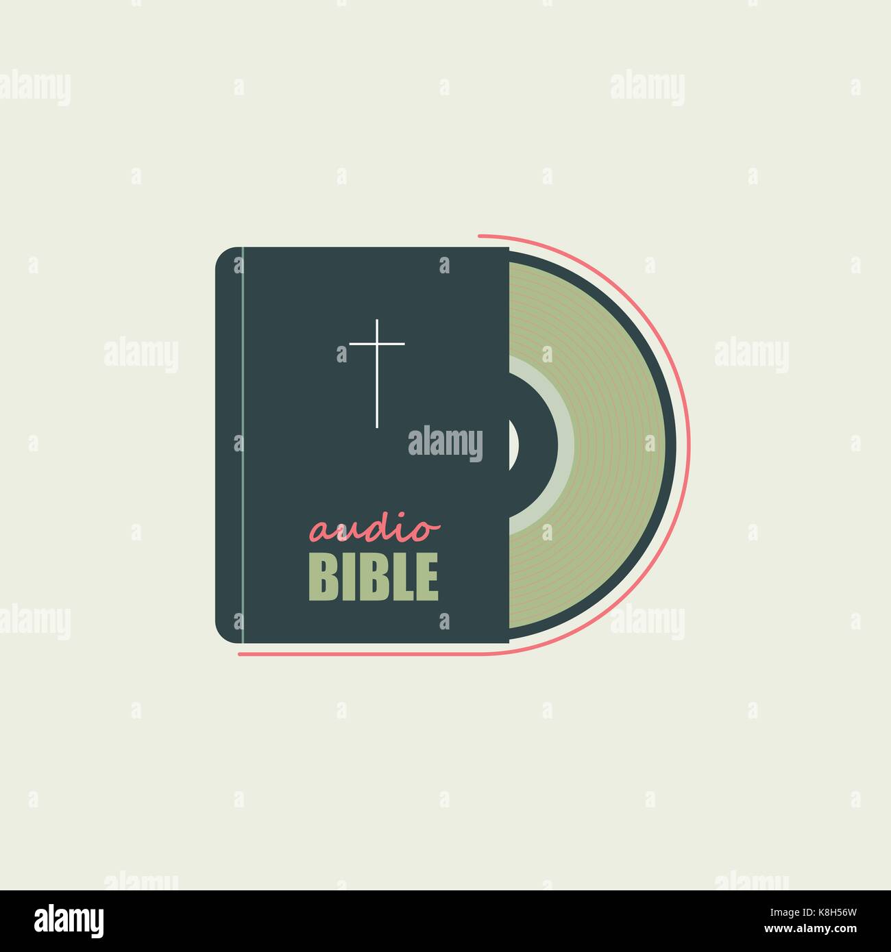 Bible in audio format Stock Vector