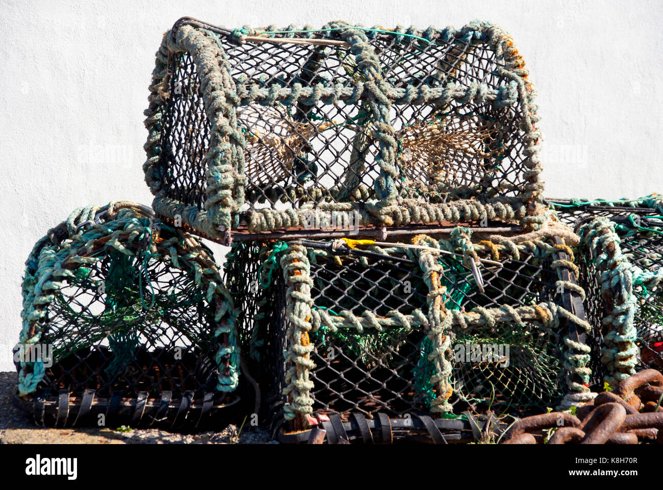 Lobster Baskets in Denmark Stock Photo Alamy
