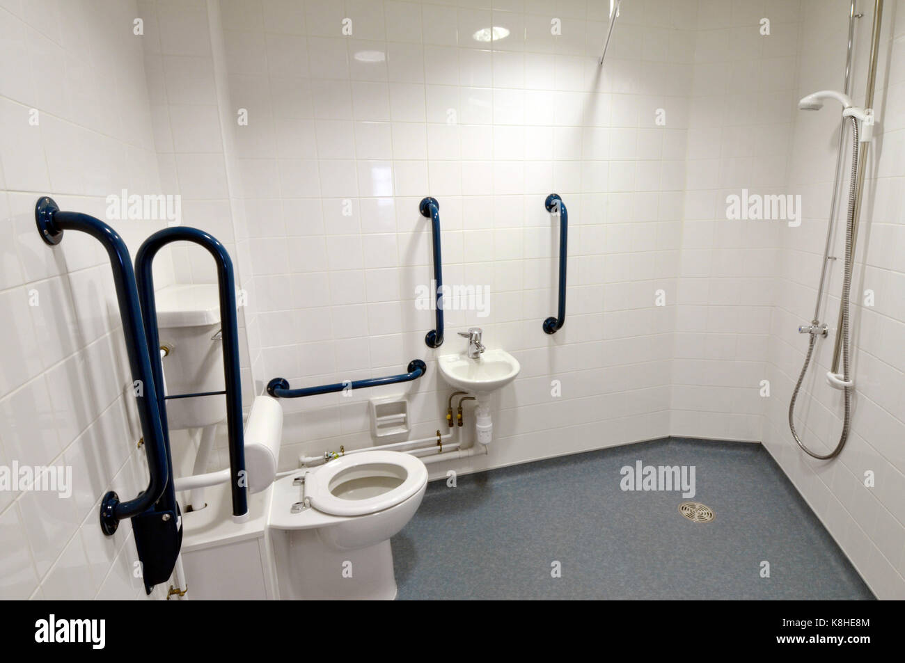 disabled toilets and washing bathrooms in a modern office building. Toilets in offices and