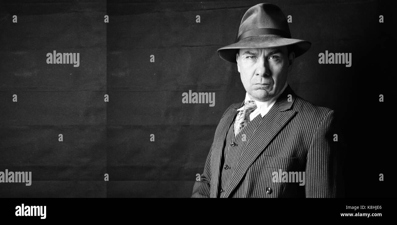 Film Noir detective Stock Photo