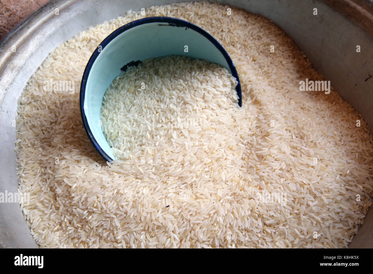 African market. rice for sale. lome. togo. Stock Photo