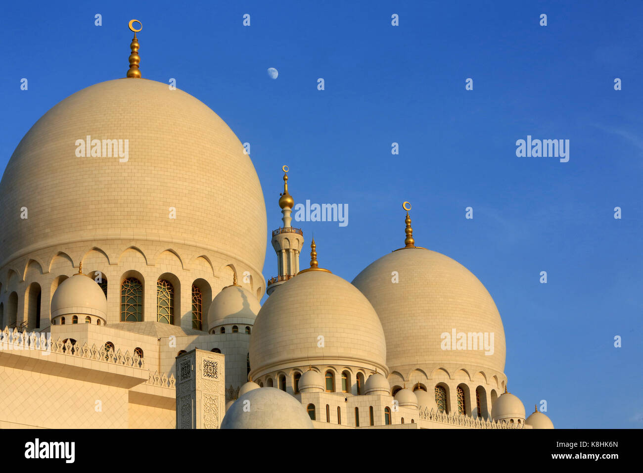 Main dome. sheikh zayed mosque. 1995. emirate of abu dhabi. Stock Photo