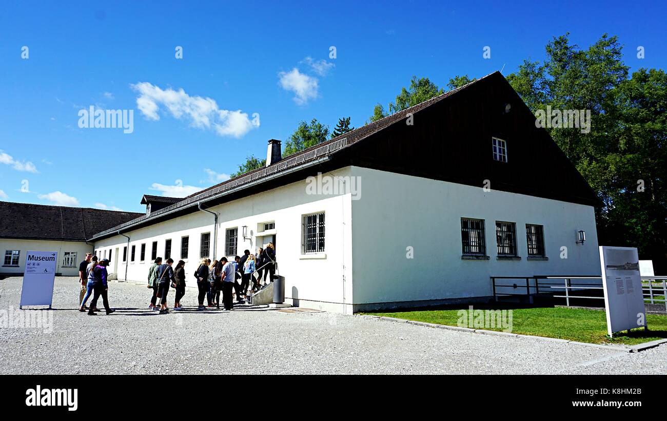 Museum in Dachau Concentration Camp Memorial Site in Dachau, Germany Stock Photo