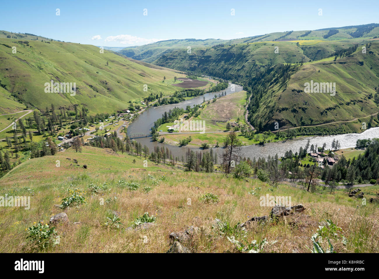 The small community of Troy on the Grande Ronde River in Northeast